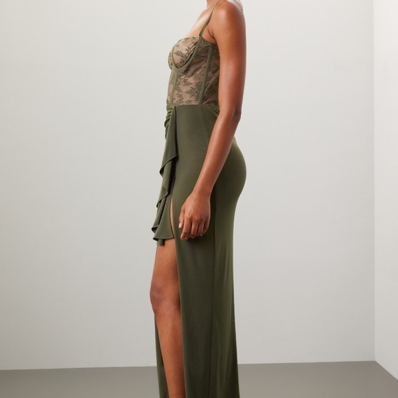 Katie May Olive Green Willow Gown, XL - Picture 4 of 16